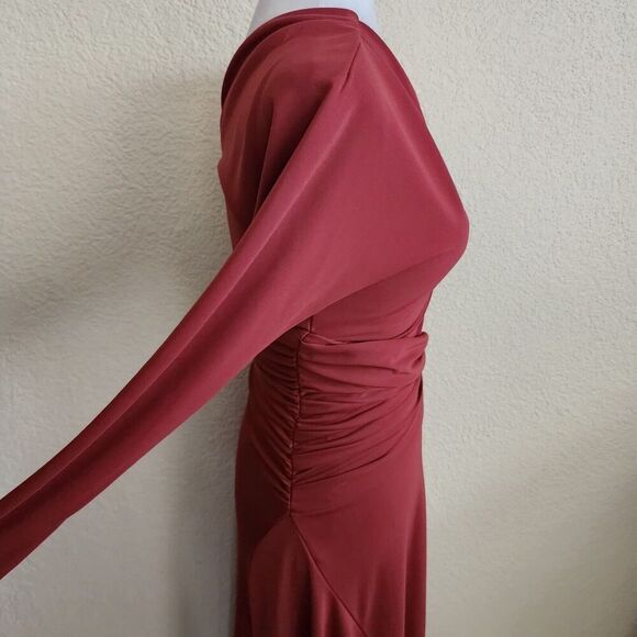 Tanya Taylor Off Shoulder “Wilona” Midi Dress Size 0 $595 Rust Brown valentines - Picture 7 of 12